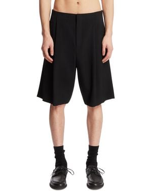The Row Sayed Wool Shorts - Black