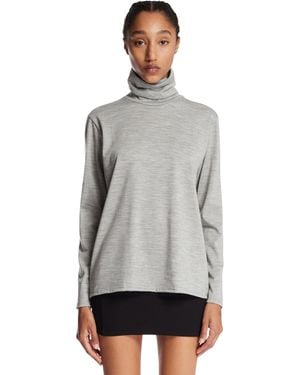 Rainmaker High-Neck Wool Jumper - Grey