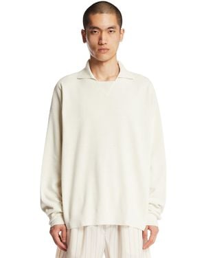 Calvin Klein Long-Sleeve Polo - White