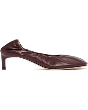 Dear Frances Pumps Con Tacco Basso Burgundy - Marrone