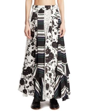 Sacai Tiered Skirt - White
