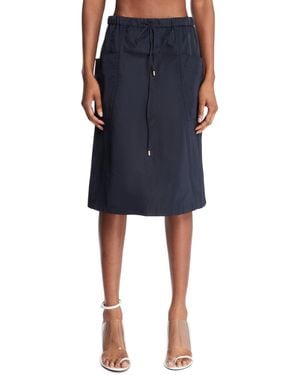 Alaïa Silk-Blend Skirt - Blue