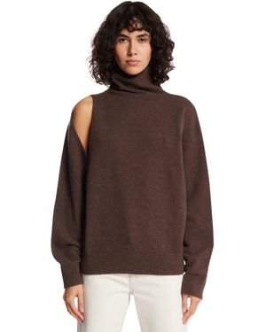 ARMARIUM Wool And Cashmere Shoulder Cut-Out Jumper - Brown