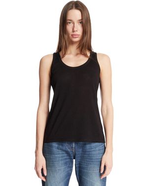 The Row Silk, Linen And Cashmere Top - Black