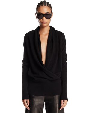 7 For All Mankind V-Neck Jumper - Black