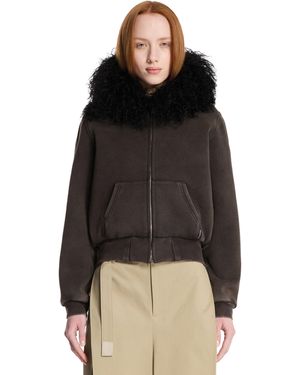 Alexander Wang Felpa Nera Shearling - Nero