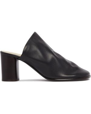 Lemaire Leather Mules - Black