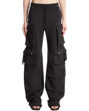 The Attico Fern Cargo Trousers - Black