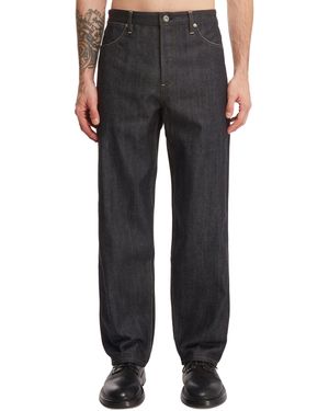 Jil Sander Jeans Maxi Etichetta Blu - Nero