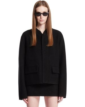 Rier Wool Cropped Walker Jacket - Black