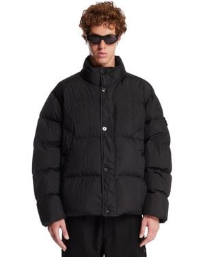 Stone Island 4100109 Crinkle Reps Ny Down Jacket - Black