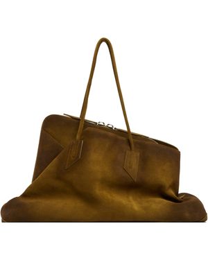The Attico Suede Large Passeggiata Bag - Brown