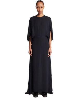 The Row Silk Long Dress - Black