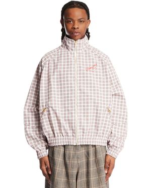 Willy Chavarria And Checked Ruff Rider Track Jacket - White