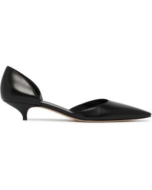 The Row Liisa Kitten Dorsay Court Shoes - Black