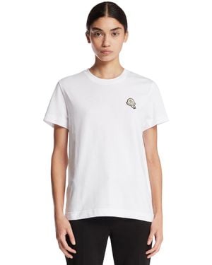 Moncler Cotton T-Shirt With Patch - White