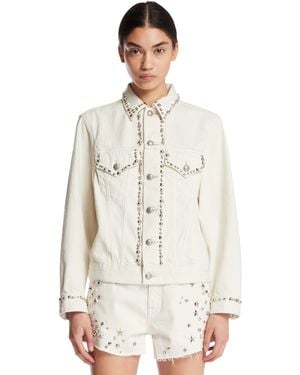 R13 Studded Denim Jacket - White