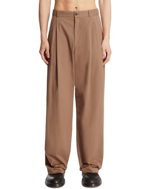 The Row Tibor Cotton Trousers - Brown