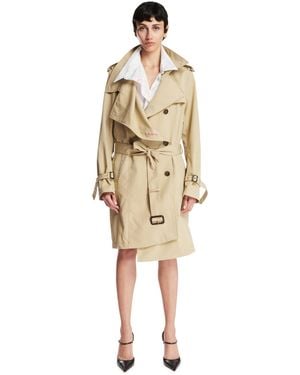 JULIE KEGELS Belted Short Trench Coat - Natural