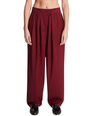 ARMARIUM Burgundy Wool Marlon Trousers - Red