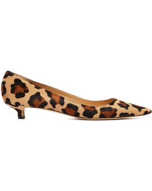 Francesco Russo Animal Print Court Shoes - Brown