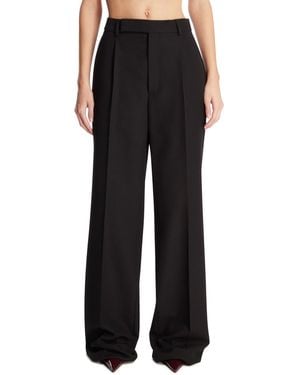 Saint Laurent Wool Tailored Trousers - Black
