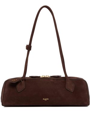 Alaïa Nubuck Medium Le Teckel Bag - Brown