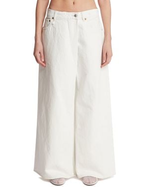 R13 Nico Wrap Wide-Leg Jeans - White