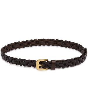 The Row Leather Cord Belt - Black
