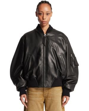 The Attico Anja Bomber Jacket - Black