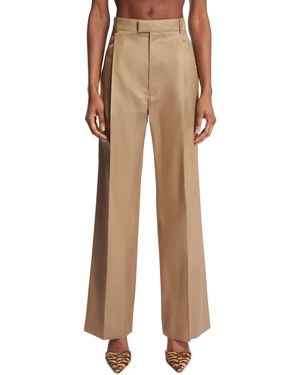 Carven Silk And Wool Trousers - Natural