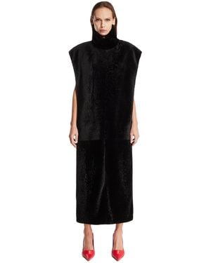 KULAKOVSKY Shearling Cape - Black