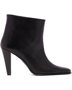 Jude Leather Ankle Boots - Black