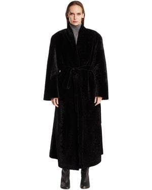 KULAKOVSKY Long Shearling Coat - Black