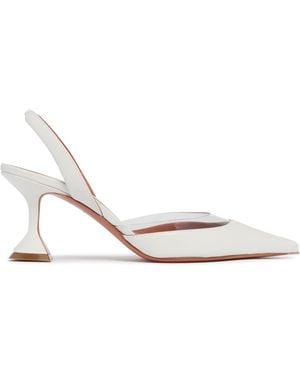 AMINA MUADDI Holli Leather Court Shoes - White