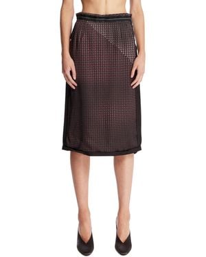 Maison Margiela Viscose Midi Skirt - Black