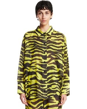 The Attico And Zebra-Print Shirt - Green
