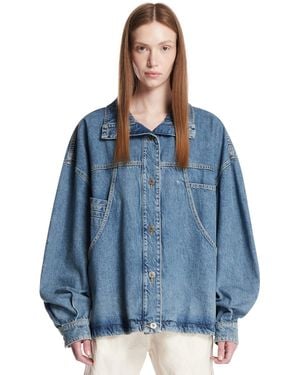 The Attico Oversized Denim Jacket - Blue