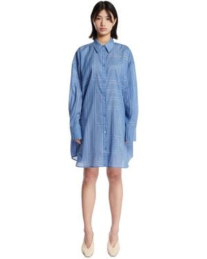TOTEME Monogram Shirt Dress - Blue
