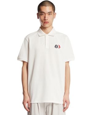 Moncler Triple Patch Polo Shirt - White