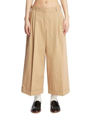 The Row Lior Cotton Trousers - Natural