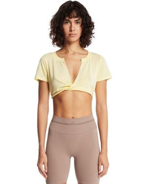 Nike Skims Light Short-Sleeve V-Neck Crop Top - White