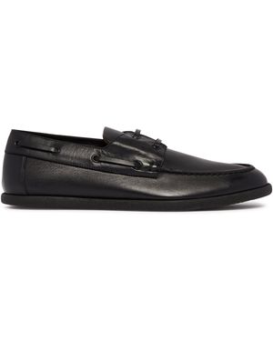 The Row Leather Loafers - Black