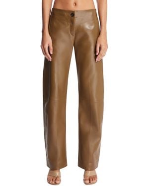 KHAITE Mita Leather Trousers - Brown