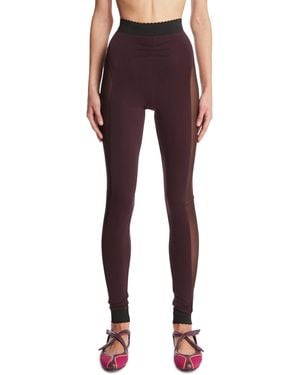 The Attico Viscose Leggings - Red