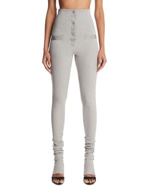 The Attico Ribbed Leggings - Grey