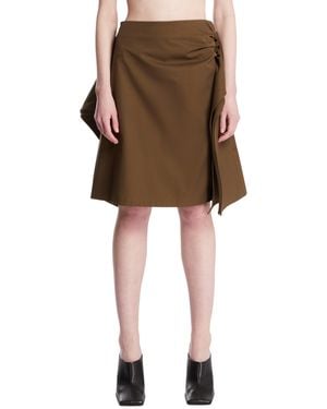Loewe Draped Skirt - Brown