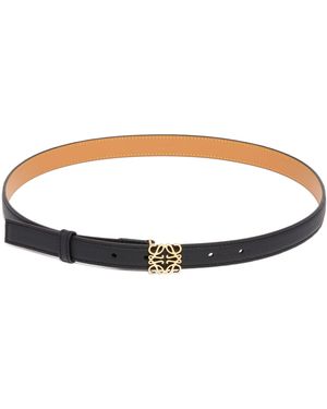 Loewe Anagram Leather Belt - Brown