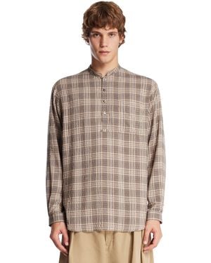 Undercover Checked Shirt - Brown