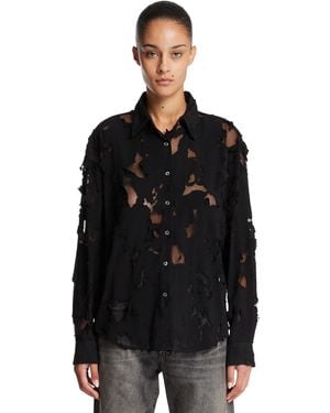 R13 Camicia Lavorata - Nero